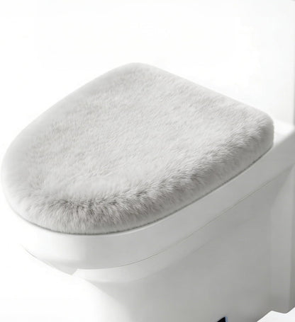 Microfiber Toilet Lid Cover – Soft, Absorbent & Machine-Washable Seat Cover Fits Most Toilet Lids (Light Gray)