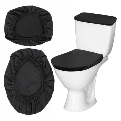 Toilet Tank Cover and Toilet Lid Cover Washable Toilet Cover Set with Elastic Bottom Soft Stretch Fabric Cover for a Lid Toilet Tank Toilet Top Cover Back of Toilet Tank Cover Replacement (Green)