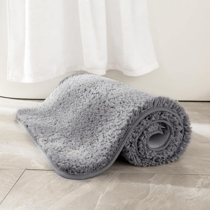 MIULEE Teal Bathroom Rugs Soft Small Microfiber Bath Mat 16x24 Inch