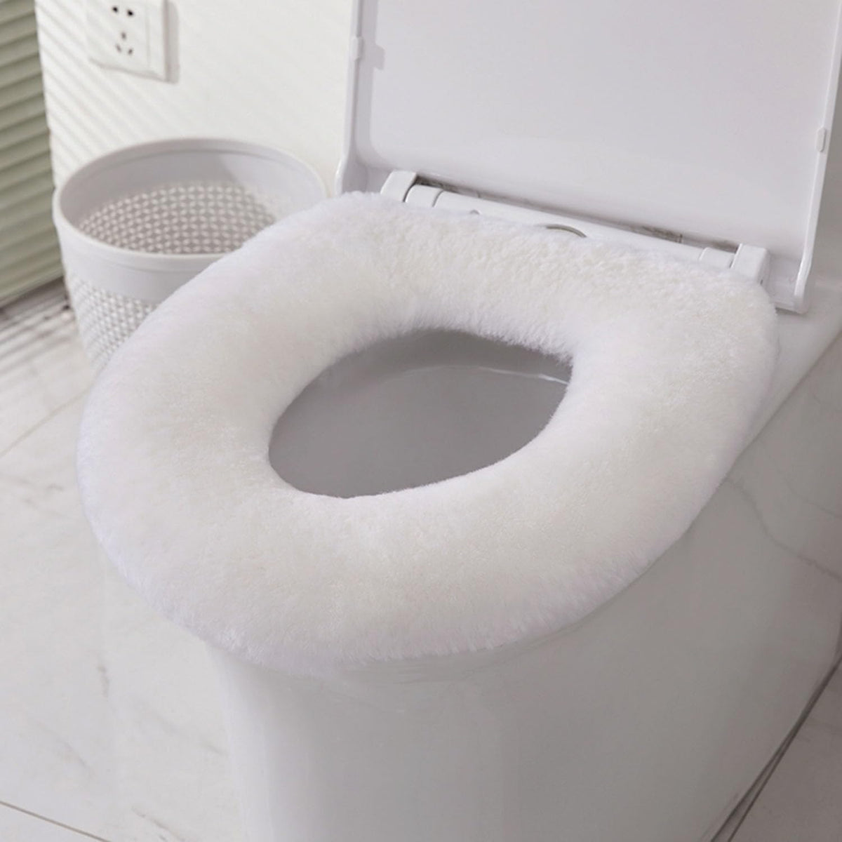 U&M 100% Pure Wool Toilet Seat Cushion Soft Warm