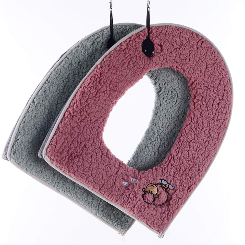 Warm Plush Washable Thicken Toilet Seat Cover Pads Mat with Handle and Zipper