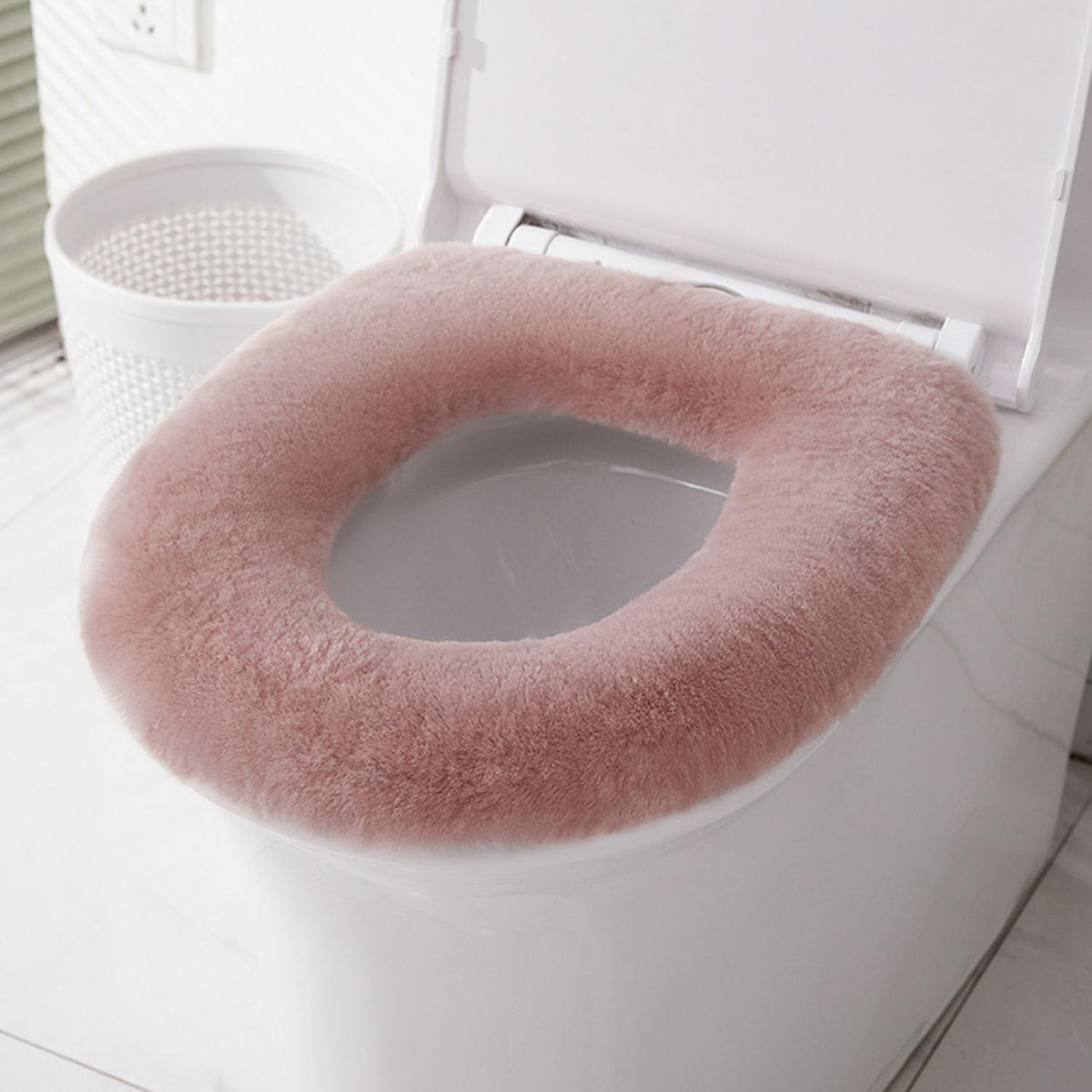 U&M 100% Pure Wool Toilet Seat Cushion Soft Warm
