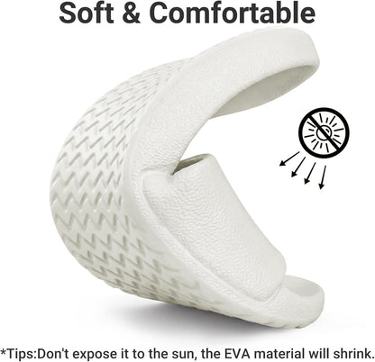 Shower Shoes for Women & Men - Non-Slip House Slippers - Cloud Comfort Slides - Quick-Dry, Arch Support - Perfect for Bathroom, Beach, Pool, Travel