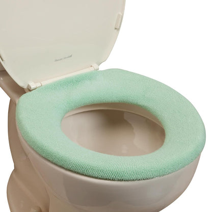 Elastic Cushioned Toilet Seat Cover Universal Fit White