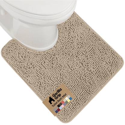 GORILLA GRIP Bath Rug Mat for Bathroom, Absorbent Chenille 24x17 Sage Green