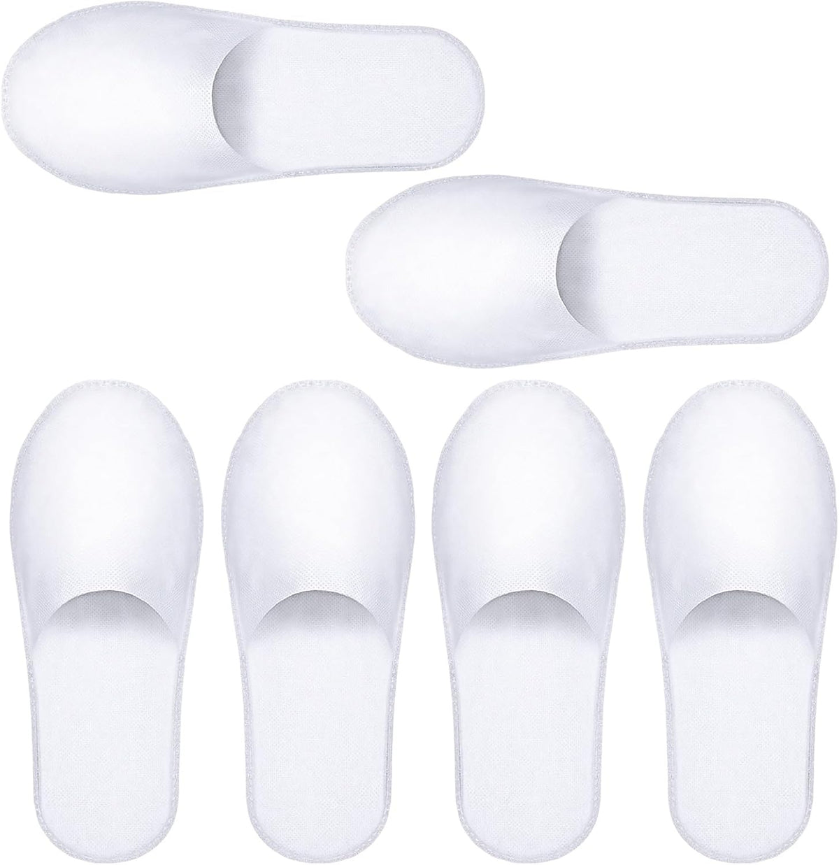 Disposable Slippers for Guests, 3 Pairs House Travel Slippers Non-slip Hotel Spa Guest Slipper White Unisex Slipper for Women Men Hotel, Spa, Travel, Shoeless Home