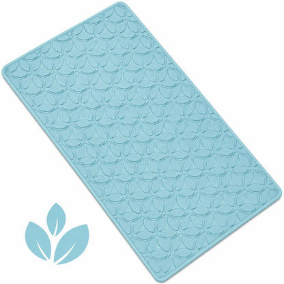 Non-Slip Rubber Bathtub Mat with Suction Cups, 16 × 28 Inch (White)