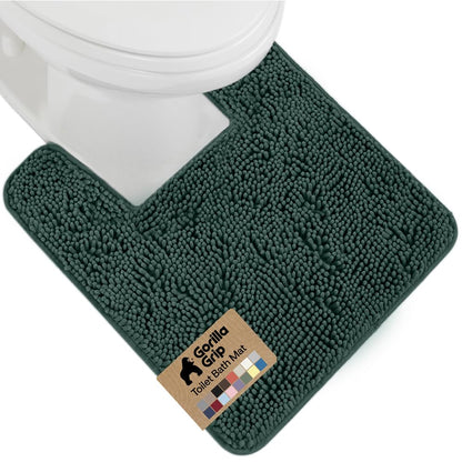 GORILLA GRIP Bath Rug Mat for Bathroom, Absorbent Chenille 24x17 Sage Green