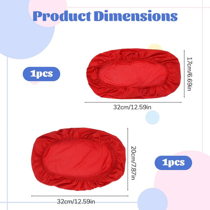 Red Toilet Seat Cover, Toilet Cover Set For Bathroom Super Soft Toilets Tank Covers Toilets Seat Covers Washable With Elastic Bottom Red Bathroom Accessories Fits Most Lids, Easy Installation Cleaning