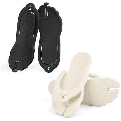 ZOORON Flip Flops for Women Men Travel Slippers Shower Shoes Foldable Bathroom Camp Beach Sandals Lightweight Non-Slip Quick Dry