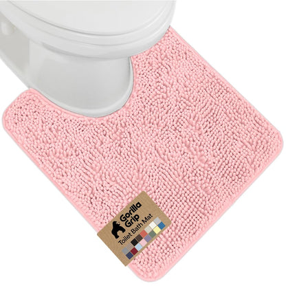 GORILLA GRIP Bath Rug Mat for Bathroom, Absorbent Chenille 24x17 Sage Green