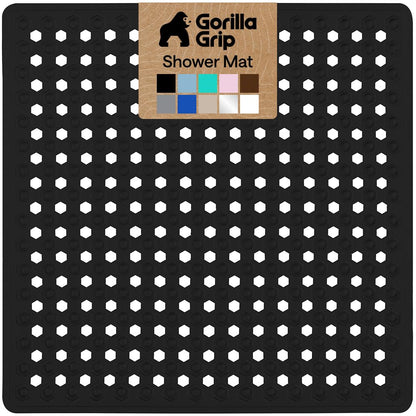 GORILLA GRIP Bath Tub Shower Mat, Bathtub Floor Liner, 35x16 Gray Opaque