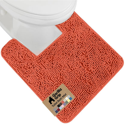 GORILLA GRIP Bath Rug Mat for Bathroom, Absorbent Chenille, 30x20 Gray