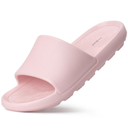 Frykun Shower Slides for Men and Women,Non-slip Sandals with Arch Support