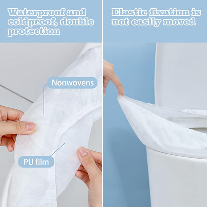 20pcs Quality Disposable Toilet Seat Covers, Portable Travel Toilet Seat Mats Pads for Public Toilets Hospital Hotel, Healthy White Toilet Seat Cushions for Men Women Girls, Each Wrapped Individually