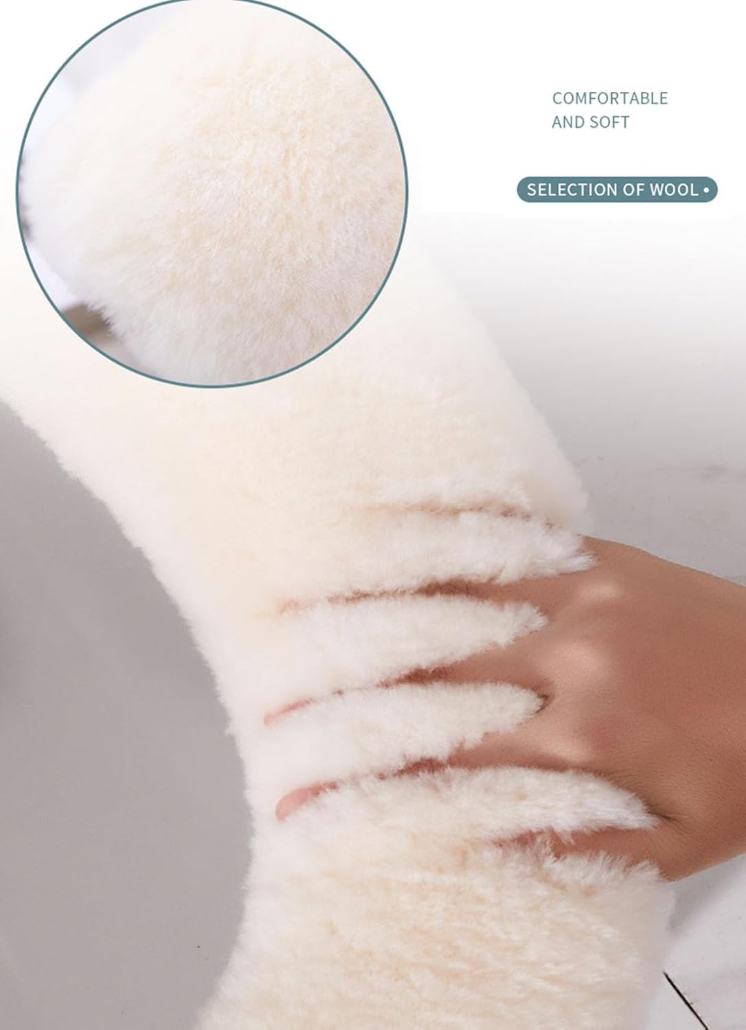U&M 100% Pure Wool Toilet Seat Cushion Soft Warm