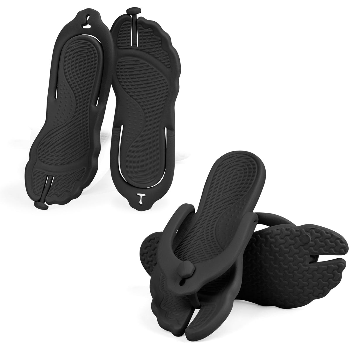 ZOORON Flip Flops for Women Men Travel Slippers Shower Shoes Foldable Bathroom Camp Beach Sandals Lightweight Non-Slip Quick Dry