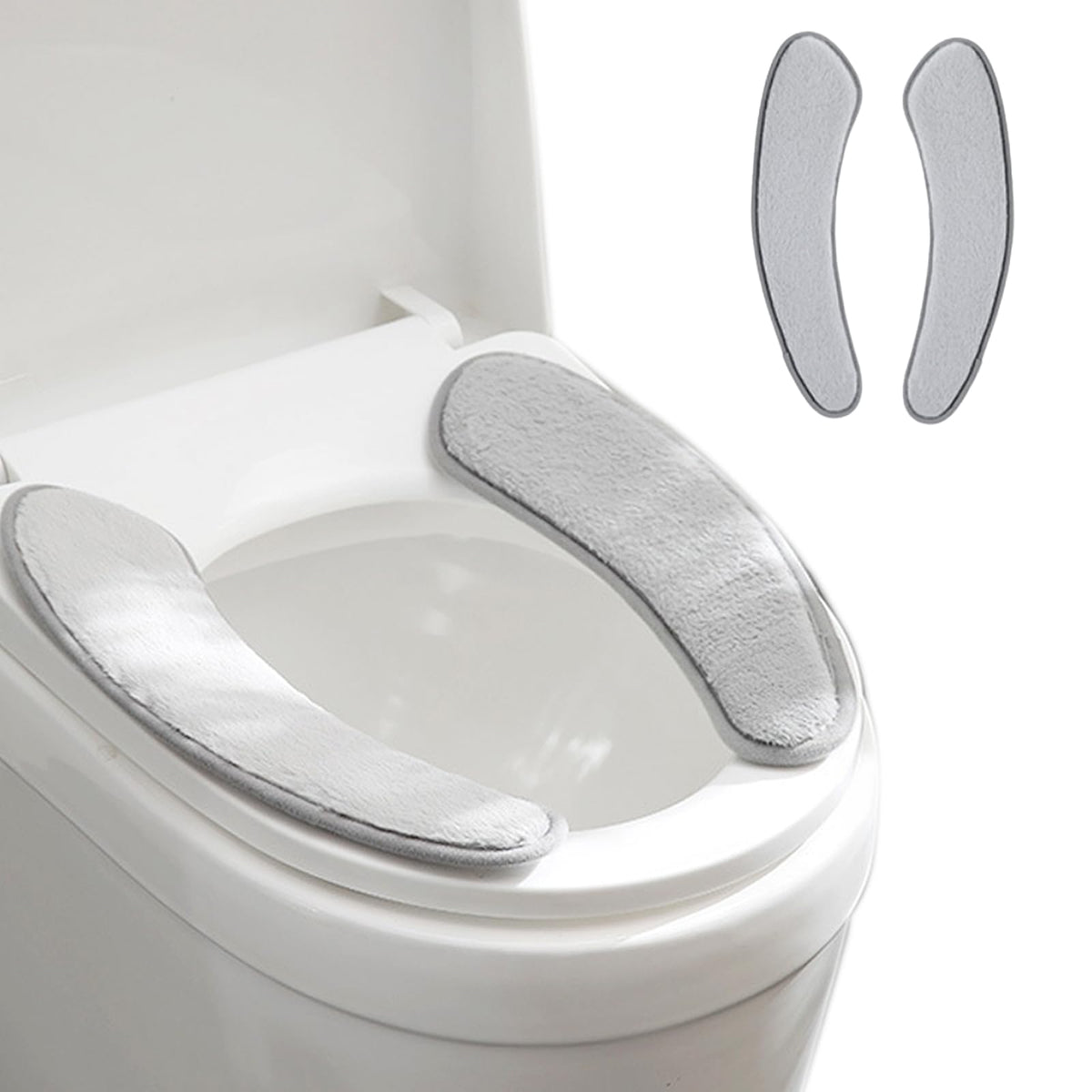 Thick and Warm Toilet Seat Cushion Cover - with Sticky Toilet Seat Cushion - Washable and Reusable Mat for Winter - Double Flap Separation, TPR Back Adhesive, Soft and Protective (Green)