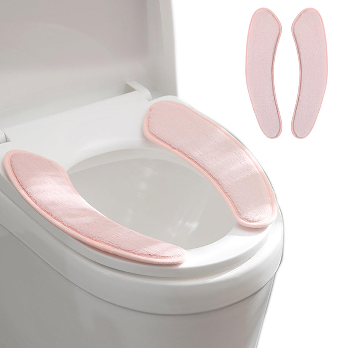 Thick and Warm Toilet Seat Cushion Cover - with Sticky Toilet Seat Cushion - Washable and Reusable Mat for Winter - Double Flap Separation, TPR Back Adhesive, Soft and Protective (Green)