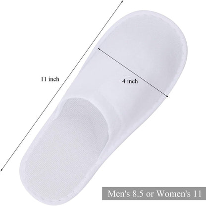 Tbestmax 24 Pairs Spa Slippers Flip Flops Disposable Slippers for Hotel Guests Women Men Closed Toe Super Comfort White