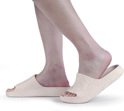 Weweya Slides for Women Men Shower Shoes House Slippers Beach Sandals