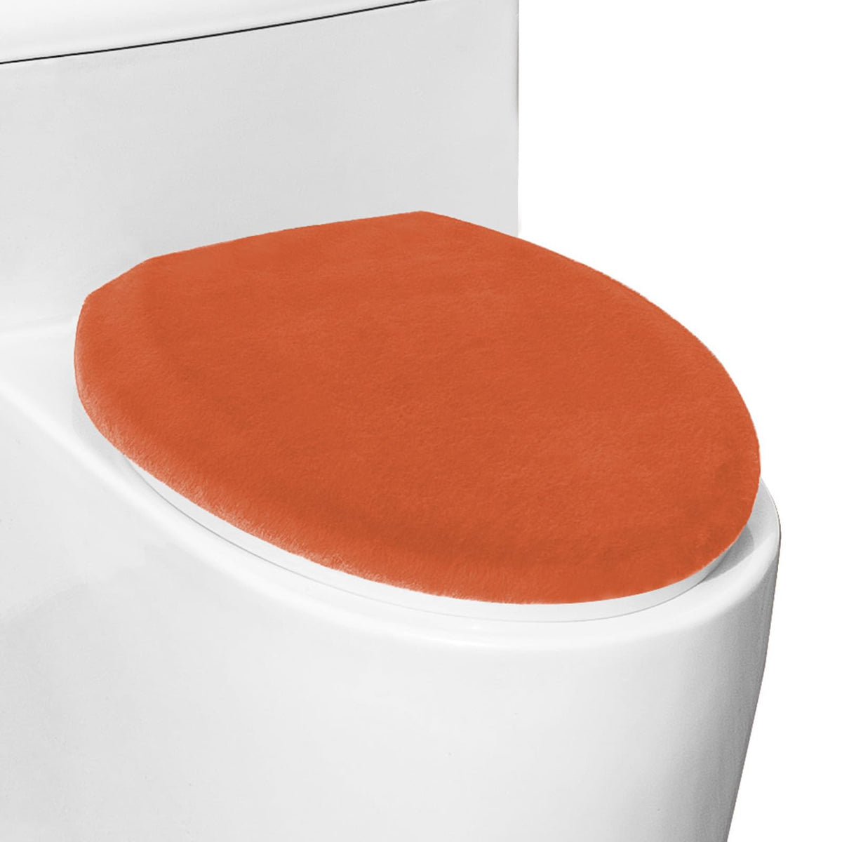 Comfortable Soft Plush Toilet Lid Cover for Bathroom, Machine Washable Toilet Seat Covers, Fits Most Round Elongated and Oblong Lids, Easy Installation& Cleaning (Pink)