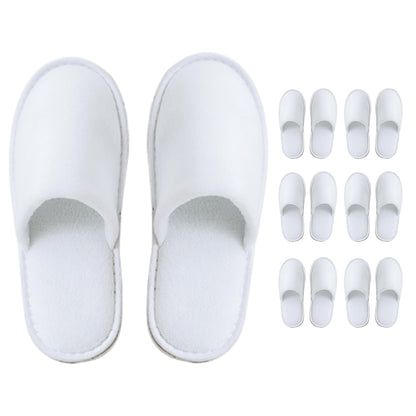 Indoor Spa Slippers 6–12 Pairs – Unisex Washable, Non-Slip Closed Toe Disposable Slippers for Guests, Bathroom, Bedroom, Hotel, House, Bride, Travel and Shoeless Home