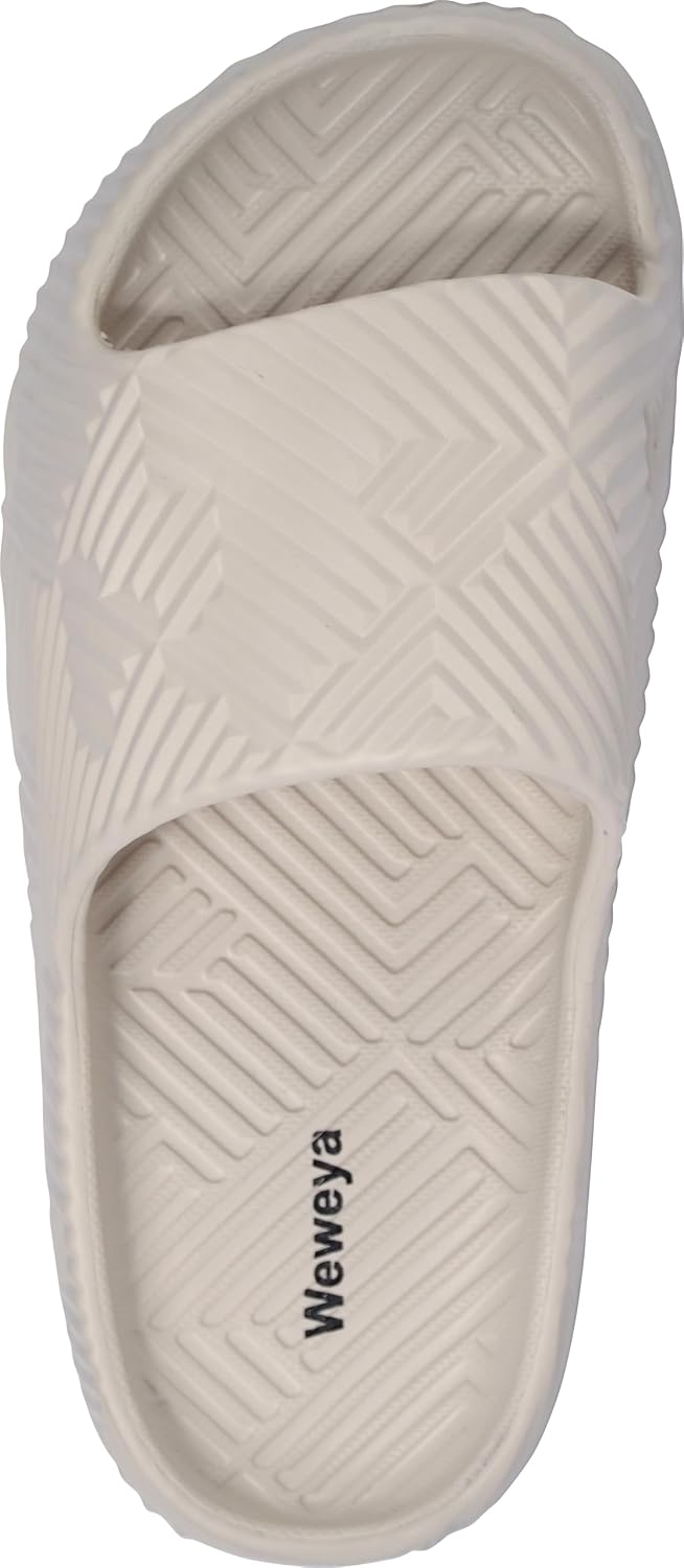 Weweya Slides for Women Men Shower Shoes House Slippers Beach Sandals