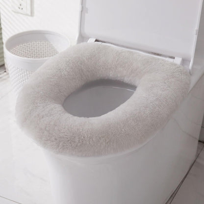 U&M 100% Pure Wool Toilet Seat Cushion Soft Warm