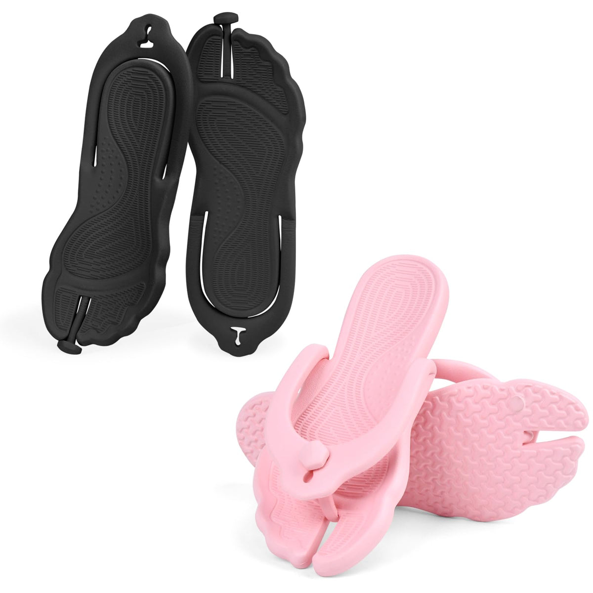 ZOORON Flip Flops for Women Men Travel Slippers Shower Shoes Foldable Bathroom Camp Beach Sandals Lightweight Non-Slip Quick Dry
