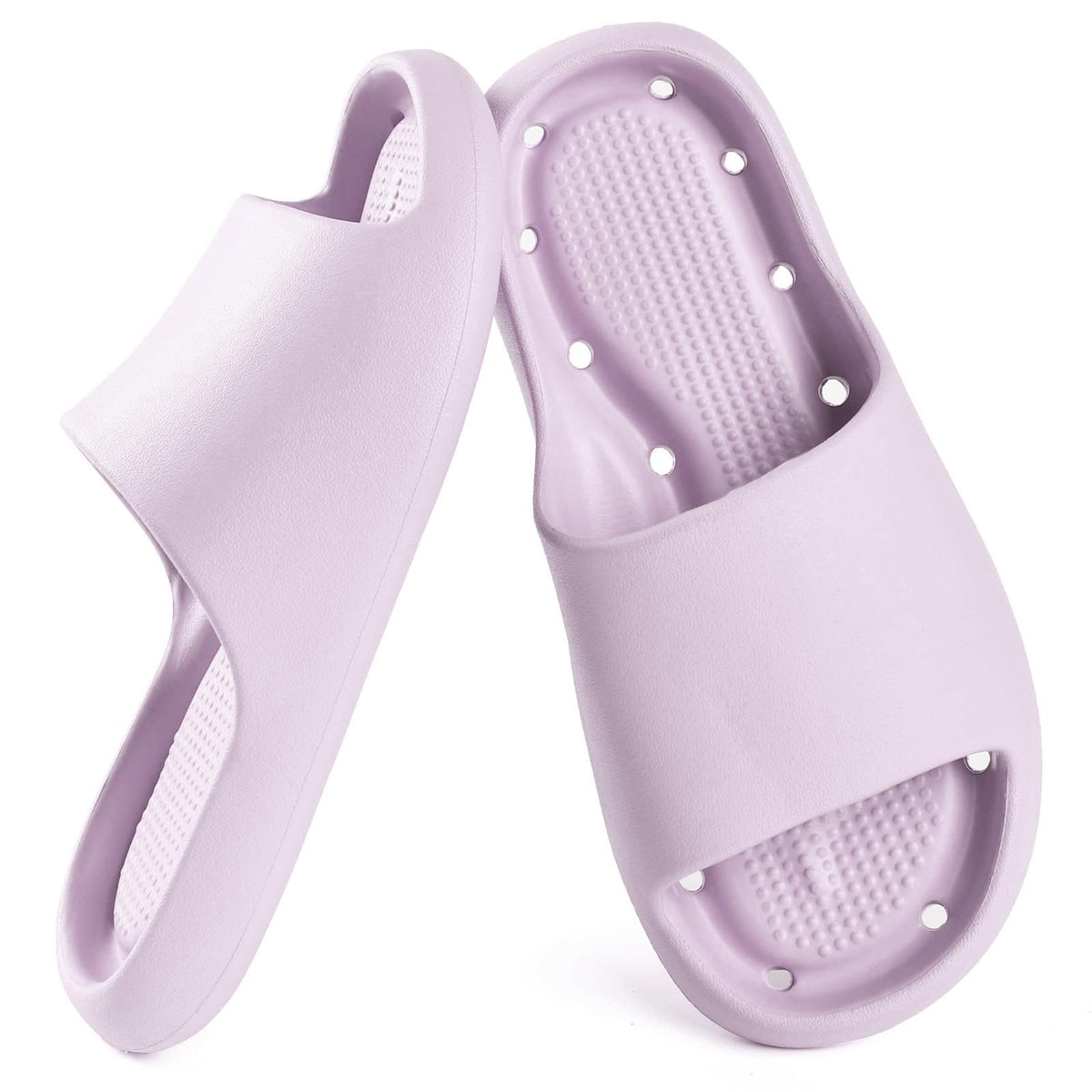 Unisex Arch Support Shower Shoes with Drain Holes Slides