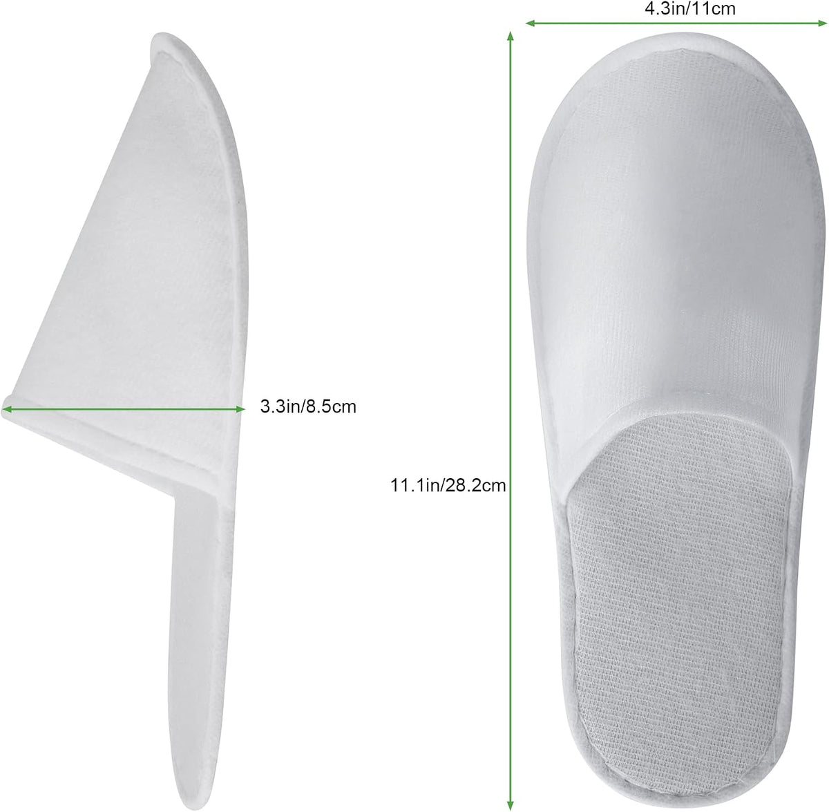 UrbanRoots 28 Pairs Disposable Slippers For Guests,Bulk Slippers For Hotel,Spa,Travel,Shoeless Home,Spa Slippers With Pouch,Non-Slip(White) house slippers for guests