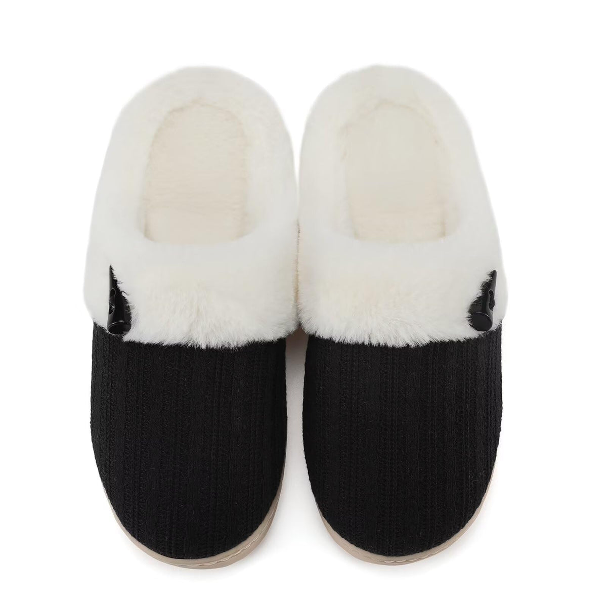 NineCiFun Women's Fuzzy House Slippers Memory Foam Cute Ladies Home Shoes