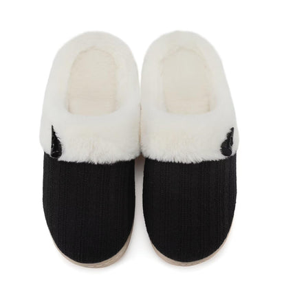 NineCiFun Women's Fuzzy House Slippers Memory Foam Cute Ladies Home Shoes