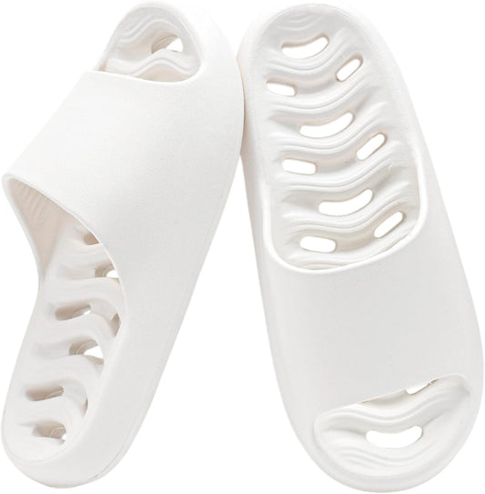 XIXITIAO Shower Shoes With Drain Holes,Non-Slip Shower Slippers for Women Men,Dry Quickly Bath Slippers,Indoor Home Bedroom Pool Spa Guest College Dorm Dorm Room