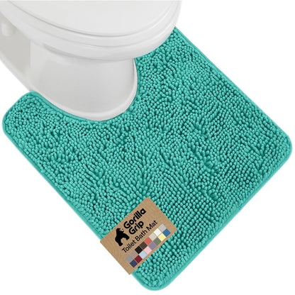 GORILLA GRIP Bath Rug Mat for Bathroom, Absorbent Chenille 24x17 Sage Green