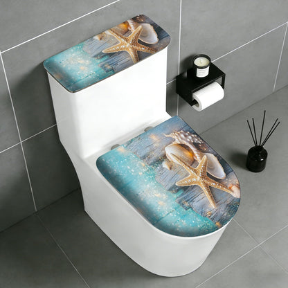 2 pack Toilet Lid Cover & Tank Lid Cover,Fits Standard & Elongated Toilet