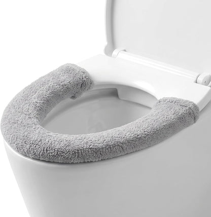 Toilet Seat Cover Warmer Thicker Soft Toilet Seat Cushion with Snaps