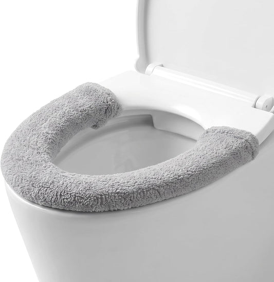 Toilet Seat Cover Warmer Thicker Soft Toilet Seat Cushion with Snaps