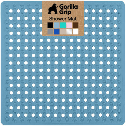 GORILLA GRIP Bath Tub Shower Mat, Bathtub Floor Liner, 35x16 Gray Opaque