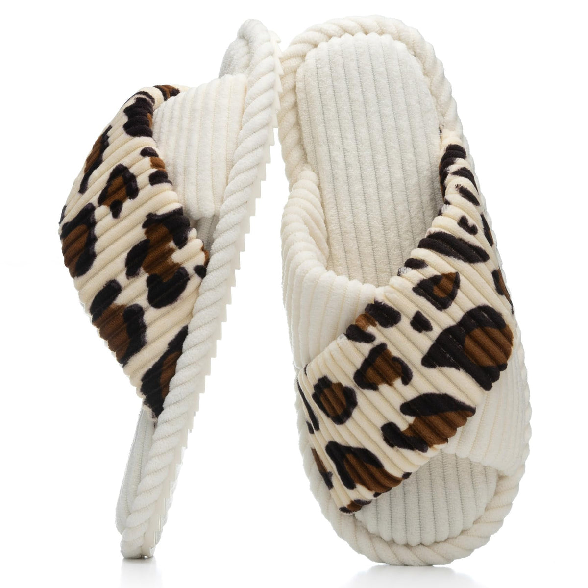 GOEWY Slippers for Women with Memory Foam Open toe House Bedroom Shoes