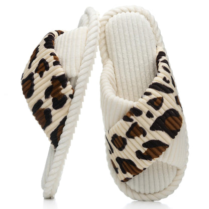 GOEWY Slippers for Women with Memory Foam Open toe House Bedroom Shoes