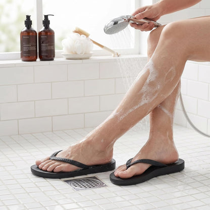 Shower Flip Flops with Arch Support for Women Men, Bath Slippers