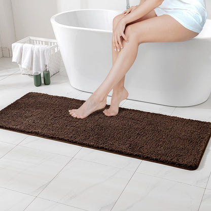 MIULEE Teal Bathroom Rugs Soft Small Microfiber Bath Mat 16x24 Inch
