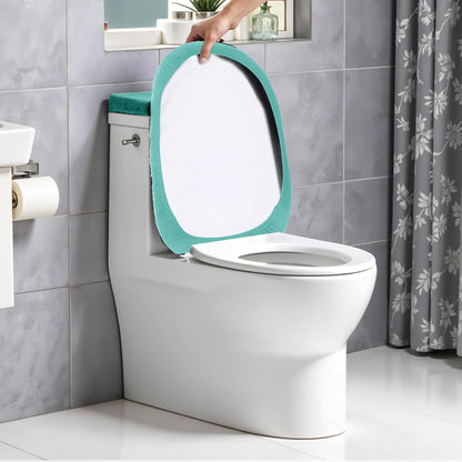Toilet Tank Cover and Toilet Lid Cover Washable Toilet Cover Set with Elastic Bottom Soft Stretch Fabric Cover for a Lid Toilet Tank Toilet Top Cover Back of Toilet Tank Cover Replacement (Green)