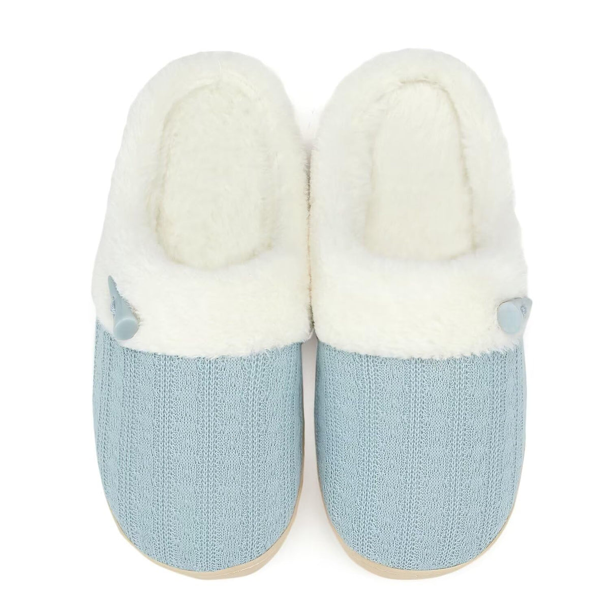 NineCiFun Women's Fuzzy House Slippers Memory Foam Cute Ladies Home Shoes
