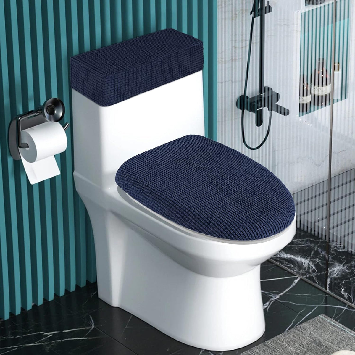 Toilet Lid Cover and Toilet Tank Cover, Toilet Covers Set for Bathroom