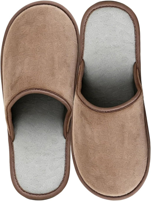murmur Women Men House Ultrathin Soft-lightweight Slient Quite Sole Non-slip Indoor Bedroom Bath Barefoot Slip on Non Disposable Washable Spa Slippers Shoes for Home Travel Guest Unisex