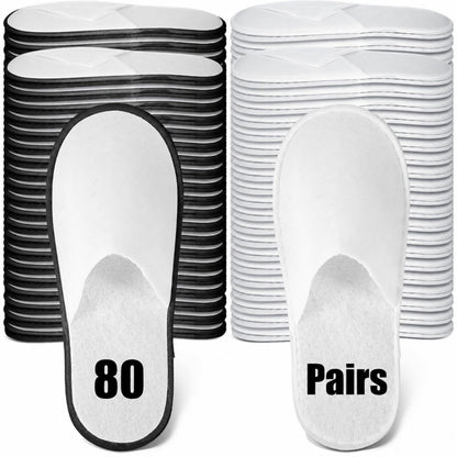 Ramede 80 Pairs Disposable Hotel Slippers Bulk