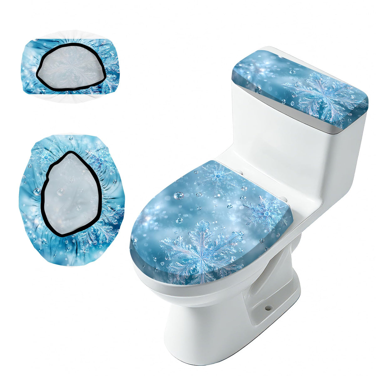 2 Piece Toilet Seat Cover Set with Tank Cover for Bathroom Decor